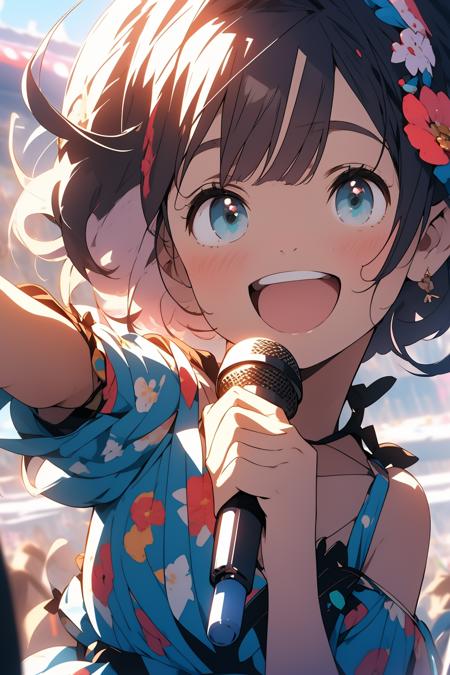 18601-765591294-,open mouth, smile, dress, solo focus, hair ornament, looking at viewer, brown hair, blush, wings, short hair, hair flower, micr.png